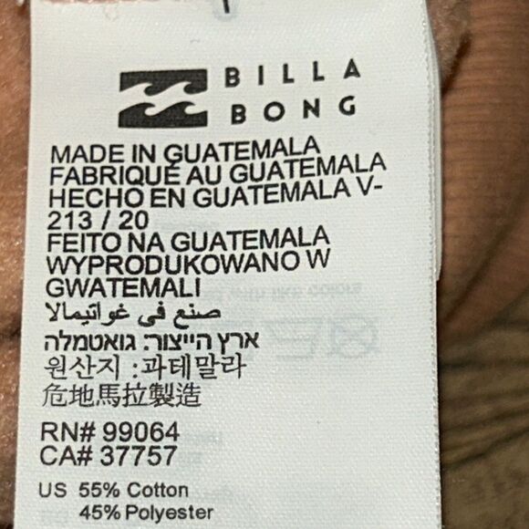 Billabong Peach Hoodie with Black Logo - Picture 13 of 16